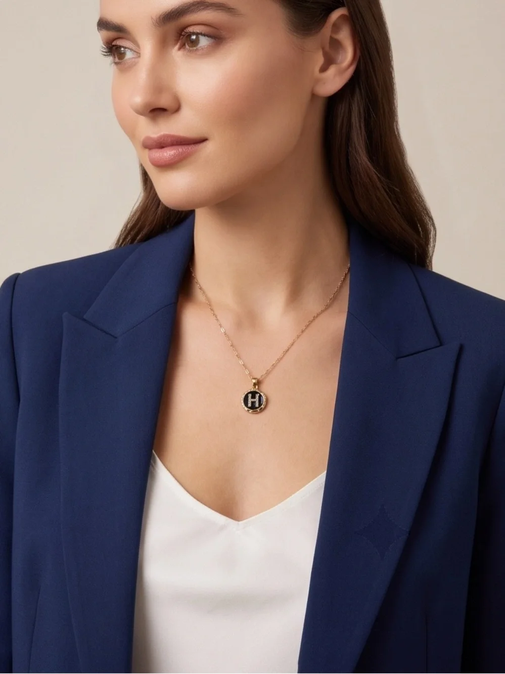 Elegant unbranded Gold Black necklace size adjustable